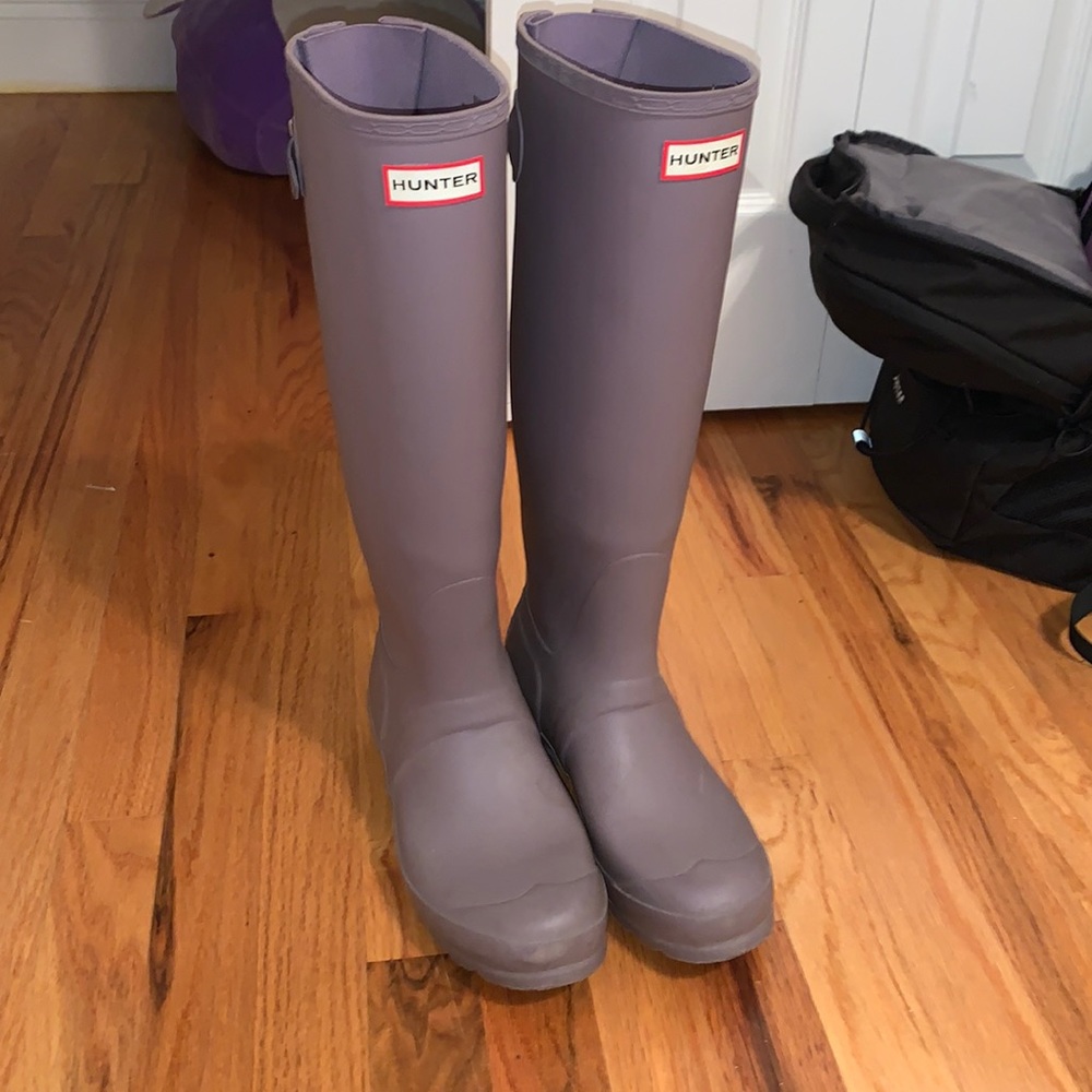 Lightly used Hunter Rain Boots